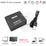 Adaptador Convertidor HDMI a RCA con Audio y Video, Color Negro - Image 2