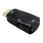 Adaptador HDMI Macho a VGA Hembra con Audio, Color Negro - Image 2