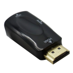 Adaptador HDMI Macho a VGA Hembra con Audio, Color Negro - Image 3