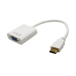 Adaptador HDMI Macho a VGA Hembra, Color Blanco