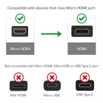 Cable HDMI Macho a Micro HDMI Macho de 1 Metro - Image 4