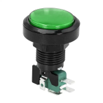 Pulsador Arcade con Switch para Máquina de Videojuegos 36 mm, Color Verde