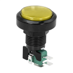 Pulsador Arcade con Switch para Máquina de Videojuegos 36 mm, Color Amarillo