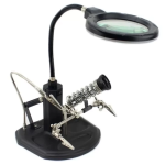 Tercera Mano con Lupa + Soporte para Cautín y Leds, ZD-10Y - Image 2