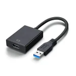 Adaptador USB 3.0 Macho a HDMI Hembra, Color Negro