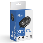 Mouse Óptico Alámbrico 3 Botones Ergonómicos, 1000 DPI, Color Negro, XTM-175 - Image 2
