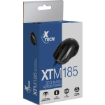 Mouse Óptico Alámbrico 3 Botones Ergonómicos, 800 DPI, Color Negro, XTM-185 - Image 2