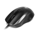 Mouse Óptico Alámbrico 3 Botones Ergonómicos, 800 DPI, Color Negro, XTM-185