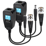 Par de Video Balun RJ45 Pasivo para Cámara de Seguridad CCTV, Transceptor, 8MP AHD