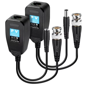 Par de Video Balun RJ45 Pasivo para Cámara de Seguridad CCTV, Transceptor, 8MP AHD