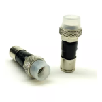 Conector de Compresión RG6 para Cable Coaxial, Negro/Plateado