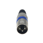 Plug XLR Macho de 3 Pines, Plateado