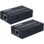Par de Extensores Compatibles con HDMI 4K, Hasta 100 Metros para Cable Ethernet CAT5e y CAT6