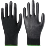 Par de Guantes Antiestáticos de Poliéster Talla M, Color Negro/Verde