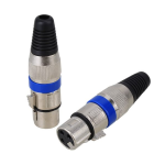 Plug XLR Hembra de 3 Pines, Plateado