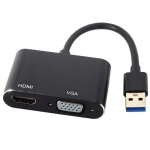 Adaptador USB Macho a VGA Hembra y HDMI