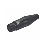 Plug XLR Hembra de 3 Pines, Color Negro, FX-71BLK