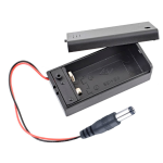 Caja de Soporte para Batería 9V + Switch y Plug de Poder