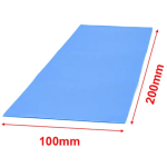 Almohadilla/Thermal Pad de Silicona para Disipar Calor de CPU y GPU, 10CMX20CMX2MM