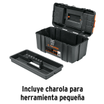 Caja para herramientas con Compartimentos, Broches Metálicos de 17", Truper - Image 2