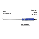 Desarmador Phillips 3/16 X 3″, Mango PVC, Pretul - Image 2