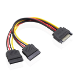 Cable Sata de Poder en Y de 1 Macho a 2 Hembras