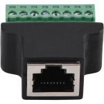 Adaptador Ethernet RJ45 Hembra CAT5E y CAT6 a Terminales de Tornillo