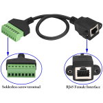 Cable Adaptador Ethernet RJ45 Hembra CAT5E y CAT6 a Terminales de Tornillo - Image 2