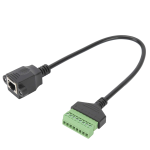 Cable Adaptador Ethernet RJ45 Hembra CAT5E y CAT6 a Terminales de Tornillo