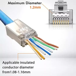 Conector de Red Blindado RJ45 8 pines de Paso, CAT6 - Image 2