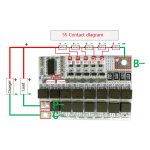 Placa de Protección de Batería BMS, 21V 5S, 100A, 3.7V - Image 3