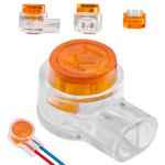 Conector UY K1 para Empalme de 2 Cables Telefónicos, Color Naranja