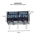 Micro Switch para Mouse, D2FC-F-7N - Image 2