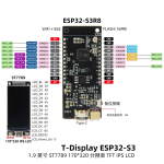 Placa de Desarrollo ESP32-S3R8, WiFi + Bluetooth con Pantalla LCD de 1.9” - Image 4