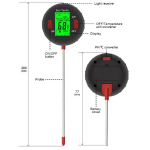 Medidor de PH del Suelo, Temperatura, Humedad, Luz Solar e Higrómetro, 5 en 1 - Image 4