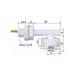 Sensor Flotador Interruptor de Nivel de Agua Horizontal, PH2 - Image 2