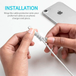 Paquete de 16 Protectores de Silicona para Cables de Teléfono Móvil, Color Blanco - Image 2
