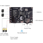 Placa Amplificadora de Potencia de Audio Digital, 2X40W, Bluetooth 5.0 + Control Remoto + Case, XY-P40W - Image 2