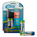 Cargador de Pilas AA y AAA, Incluye 2 Pilas AA y 2 Pilas AAA, BTEK