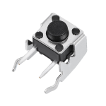 Interruptor Push Botón Horizontal 2 Pines Cortos 6X6X5mm NA, con Base