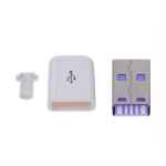 Conector USB 2.0 Macho de 4 Pines con Cubierta de Plástico Blanco - Image 3