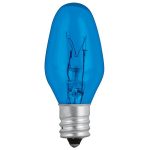 Foco Incandescente 125VAC 7.5W, Color Azul