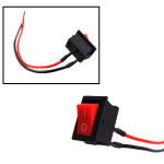 Switch de Balancín de 1 Polo, 1 Tiro, 2 Posiciones, con Cable, Color Rojo - Image 2