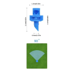 Micro Aspersor para Riego Microjet 90°, 90 L/h, Color Azul - Image 2