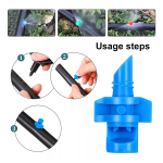 Micro Aspersor para Riego Microjet 90°, 90 L/h, Color Azul - Image 3