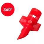 Micro Aspersor para Riego Microjet 360°, 90 L/h, Color Rojo