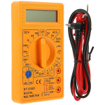 Multímetro Digital con Buzzer, Color Naranja, DT-830D