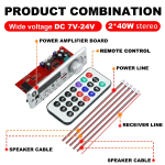 Módulo de Decodificación y Amplificador MP3 con Entrada para Tarjeta SD, USB, FM, AUX, Micrófono y Bluetooth, JX-Y19 - Image 5