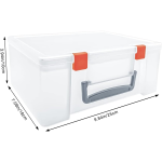 Cajas de Almacenamiento Portátil de Plástico Multiusos 25X19X8.2 CM, FIX338 - Image 5