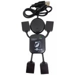 Mini Hub 4 Puertos USB 2.0 Tipo Regleta Color Negro, Tipo Tamaño, 18-3507
